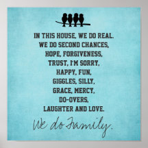 この家では家族のポスター