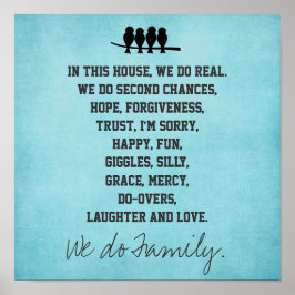 この家では家族のポスター ポスター