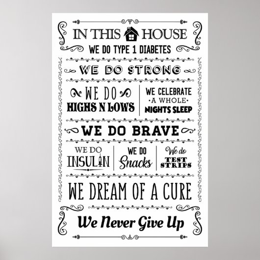 この家では決して与え1型糖尿病 ポスター (正面)