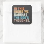 この家では犬の思いを語る スクエアシール (バッグ)