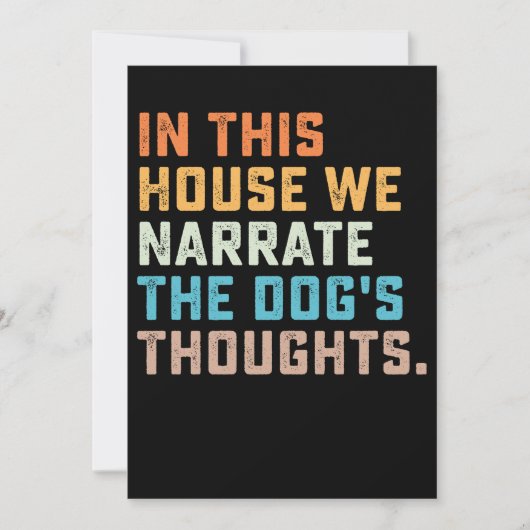 この家では犬の思いを語る 招待状 (正面)