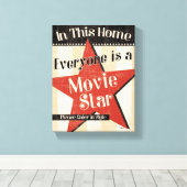 この家では皆がスター キャンバスプリント (インサイチュ (ウッドフロア))