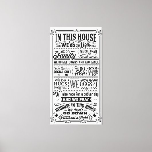 この家では自閉症を… キャンバスプリント (正面)