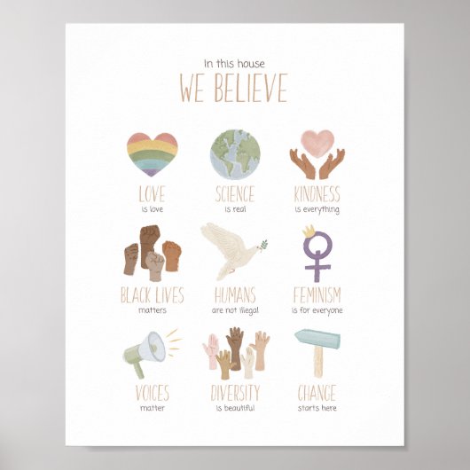 この家では黒人暮信じらし用ポスター ポスター (正面)