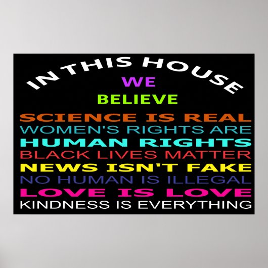 この家で我々の科学は信じ女実在のリである ポスター (正面)