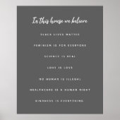 この家で我々は信じ |信モダン拠スタイリッシュ ポスター (正面)