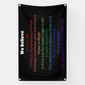 この家で我々は共信じ和国 横断幕 (縦)