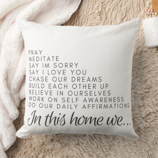 この家で祈はめい想肯定アクセント クッション (ブランケット)