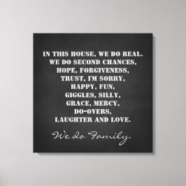 この家で私たち家族引用文プリント キャンバスプリント