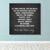 この家で私たち家族引用文プリント キャンバスプリント (インサイチュ (ウッドフロア))