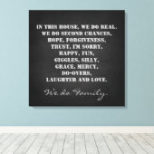 この家で私たち家族引用文プリント キャンバスプリント (インサイチュ (ウッドフロア))