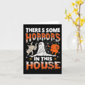 この家にはいくつかの恐怖がある幽霊カボチャH カード (黄色い花)