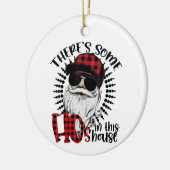 この家にはクリスマスに酒がおもしろいある セラミックオーナメント (左)