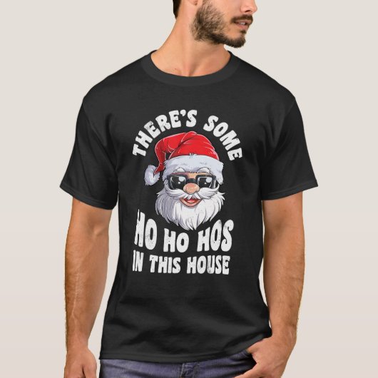 この家にはクリスマスサンにホーホーがいるぞ Tシャツ (正面)