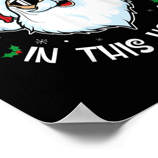 この家にはクリスマスサンのお菓子がおもしろいある ポスター (角)