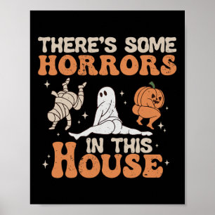 この家にはハロウィーンのカボチャが幾つかの恐怖を感じる ポスター