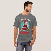 この家にはフフフのサンタがいます クリスマス サンタクロース Tシャツ (正面フル)