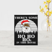 この家にはホホホがある 面白いクリスマス カード (黄色い花)