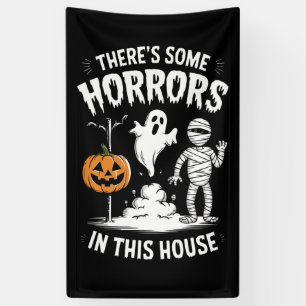 この家にはホラーなものがあるぞ ハロウィン 横断幕