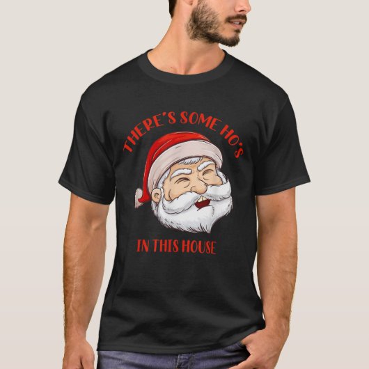 この家には家がある – Santa おもしろい Chris Tシャツ (正面)
