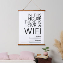 この家には愛とWiFiウォールアートがある