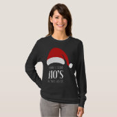 この家にはHO(女の子)がいるよ 面白いクリスマス サン Tシャツ (正面フル)