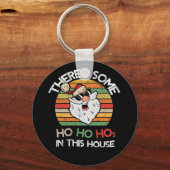 この家にホーホーレトロサンタ キーホルダー (正面)