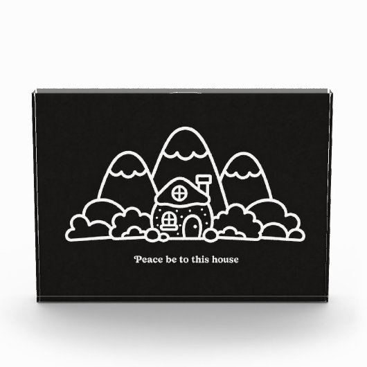 この家に平和が訪れますように | 新築祝いギフト フォトブロック (正面)