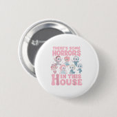 この家のホラーおもしろいチャ 缶バッジ (正面&裏面)