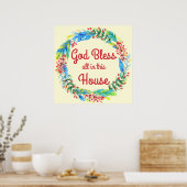この家のポスターに神が祝福あれ ポスター (キッチン)