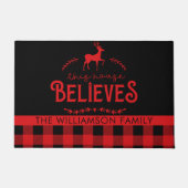 この家の信じトナカイの苗字 ドアマット (正面)