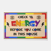 この家の前にエ来ネルギーをチェック ドアマット (正面)