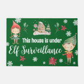 この家はクリスマス小妖精や小人監視下にある ドアマット (正面)