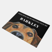 この家は保護過ぎ | かわいい犬 | ペットの写真 ドアマット (アングル)