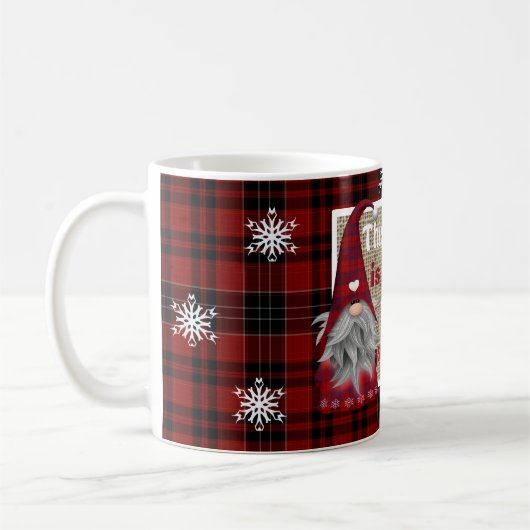 この家は小妖精や小人監視休日 コーヒーマグカップ (左)