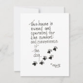 この家は犬札のために所有され運営されている ノートカード (正面)