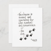 この家は犬札のために所有され運営されている ノートカード (正面/裏面)