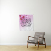 この家は賛美 |ピンクフローラ タペストリー (インサイチュ)