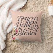 この家は賛美 |フローラ クッション (ブランケット)