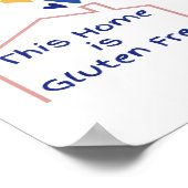 この家グルテンフリー – セリアック病デコール ポスター (角)