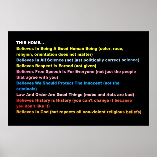 この家信じ ポスター (正面)