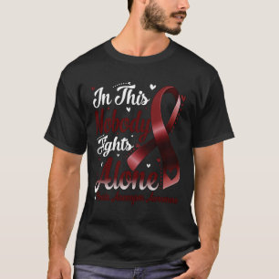 この家族ではひとりで闘うことはない 脳動脈瘤 A Tシャツ