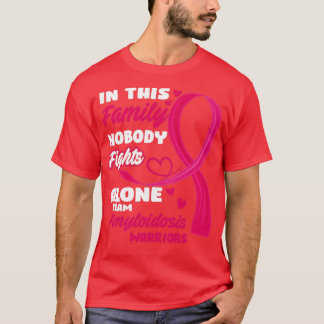 この家族では一人でアミロイドーシと戦う人はいない Tシャツ
