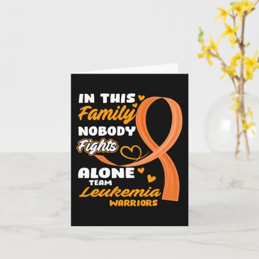 この家族では一人でチーム白血病Wと戦う人はいない カード (黄色い花)