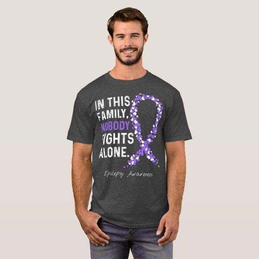 この家族では誰もてんかん単独で戦わない Tシャツ (正面フル)