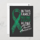 この家族では誰も一人でメンタルヘルスと戦わない ポストカード (正面/裏面)