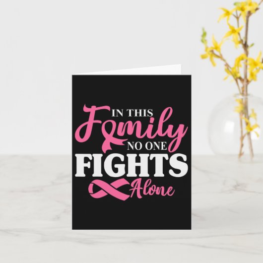 この家族では誰も一人で乳がんPiと戦わない カード (黄色い花)