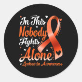 この家族では誰も一人で白血病を目の当たりにする ラウンドシール (正面)