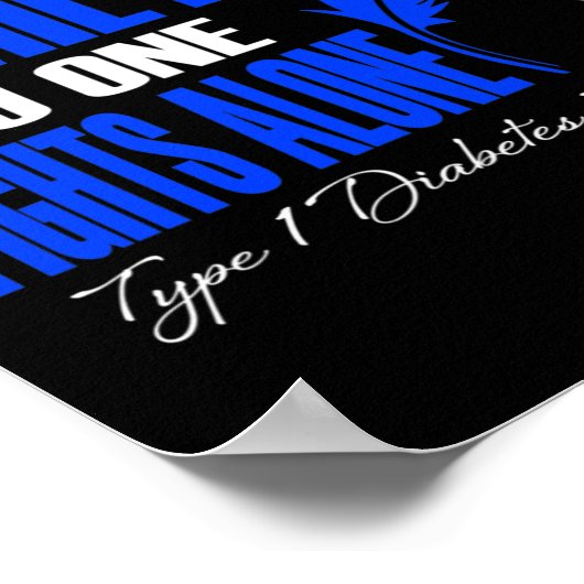 この家族では誰も一人で1型糖尿病と戦わない ポスター (角)