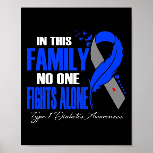この家族では誰も一人で1型糖尿病と戦わない ポスター (正面)